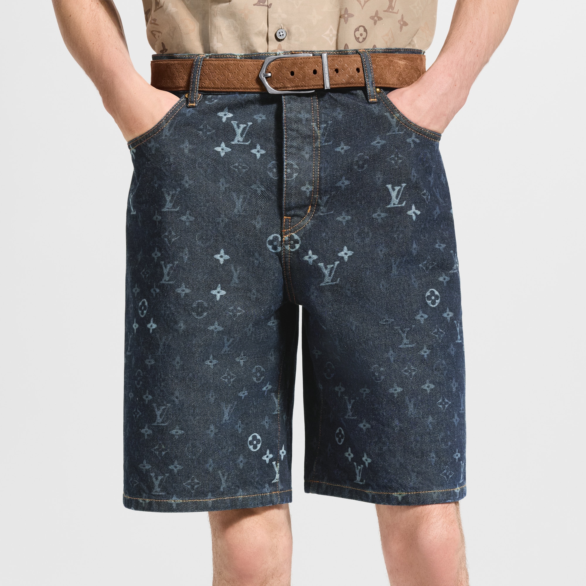 Monogram Denim Shorts - Men - Ready-to-Wear | LOUIS VUITTON ®